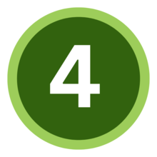 Icon of the number 4 in a green circle